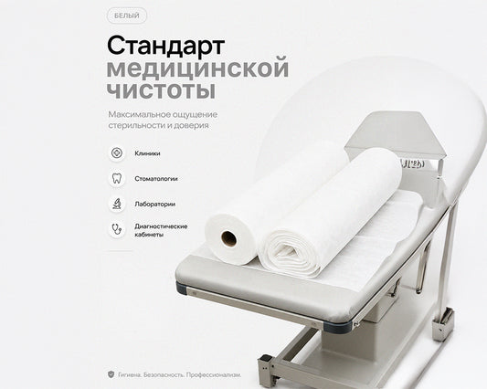Одноразовые перфорированные простыни в рулоне